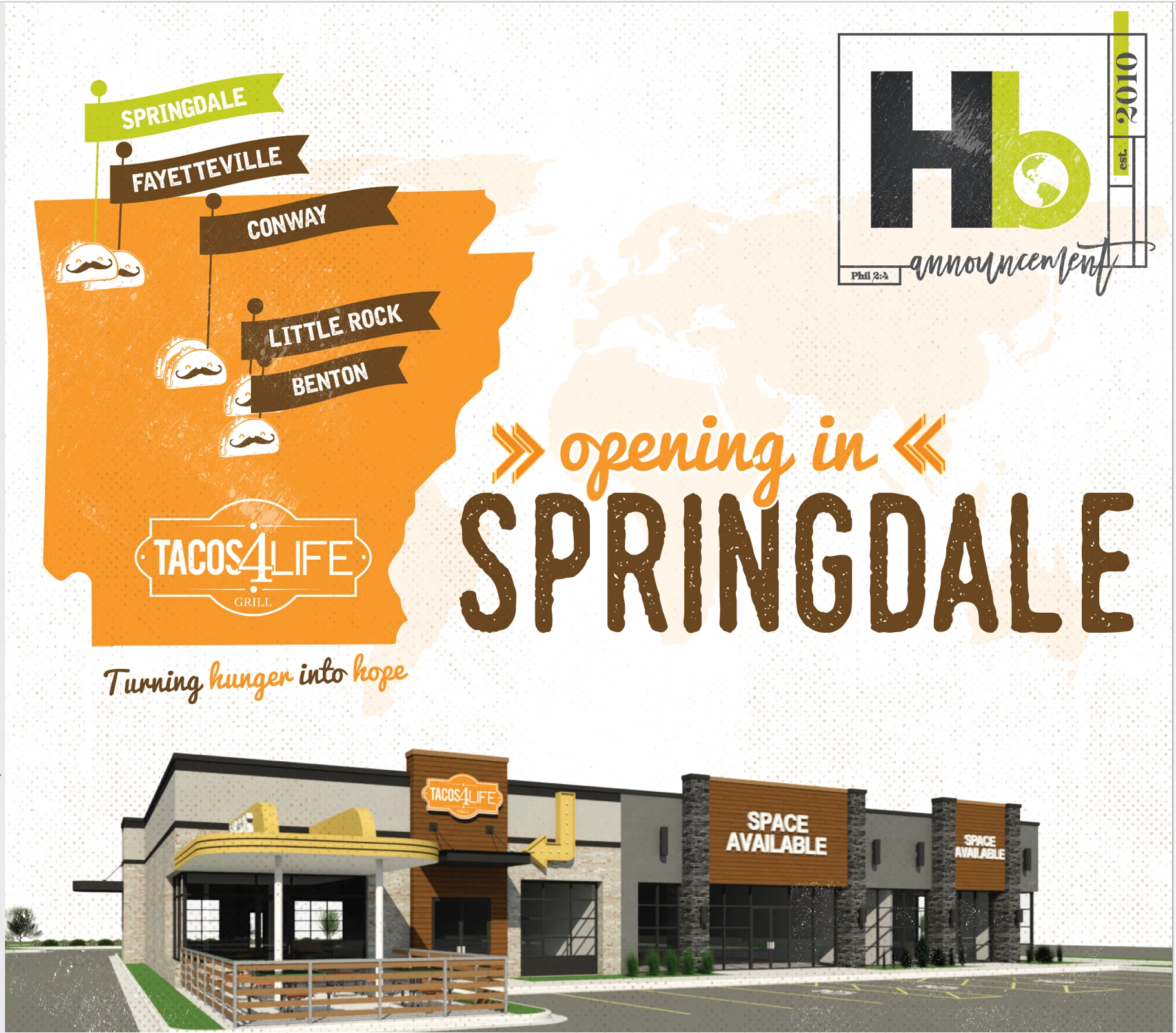 Haag Brown Announces Tacos 4 Life, Springdale